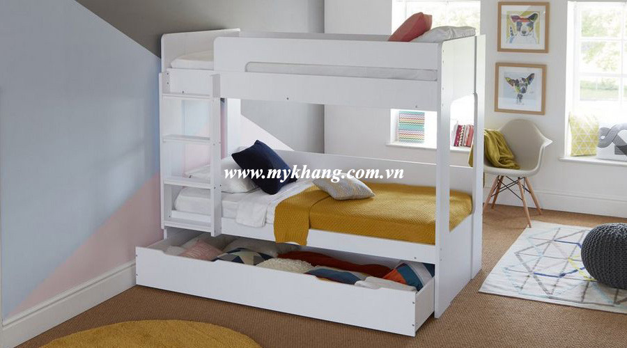 Mẫu giường ngủ tầng thiết kế tiện nghi cho không gian của bé