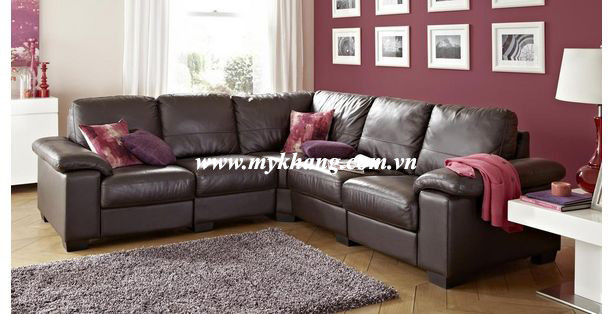 Mẫu ghế sofa da thiết kế hiện đại cho nội thất phòng khách gia đình