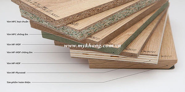 Chất liệu gỗ công nghiệp sử dụng trong nội thất